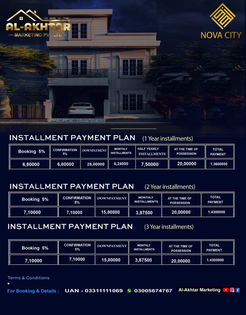 nova city payment al akhtar marketing
